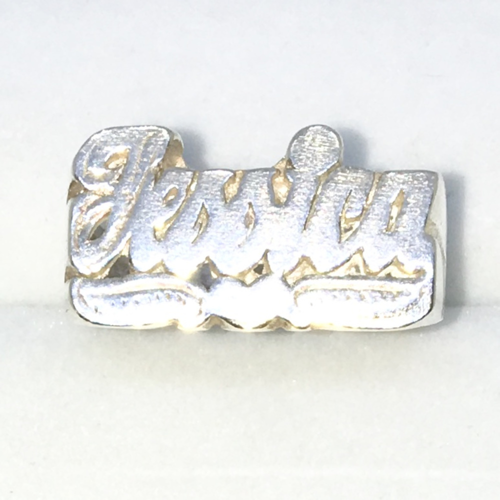 Sterling Silver Ring band with Jessica Name plate